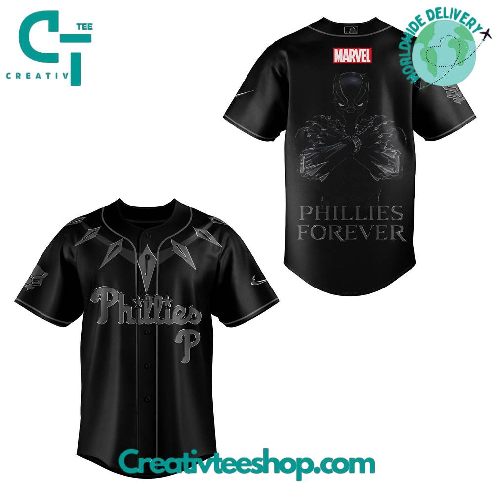 Philadelphia Phillies x Black Panther “Wakanda Forever” Special Baseball Jersey