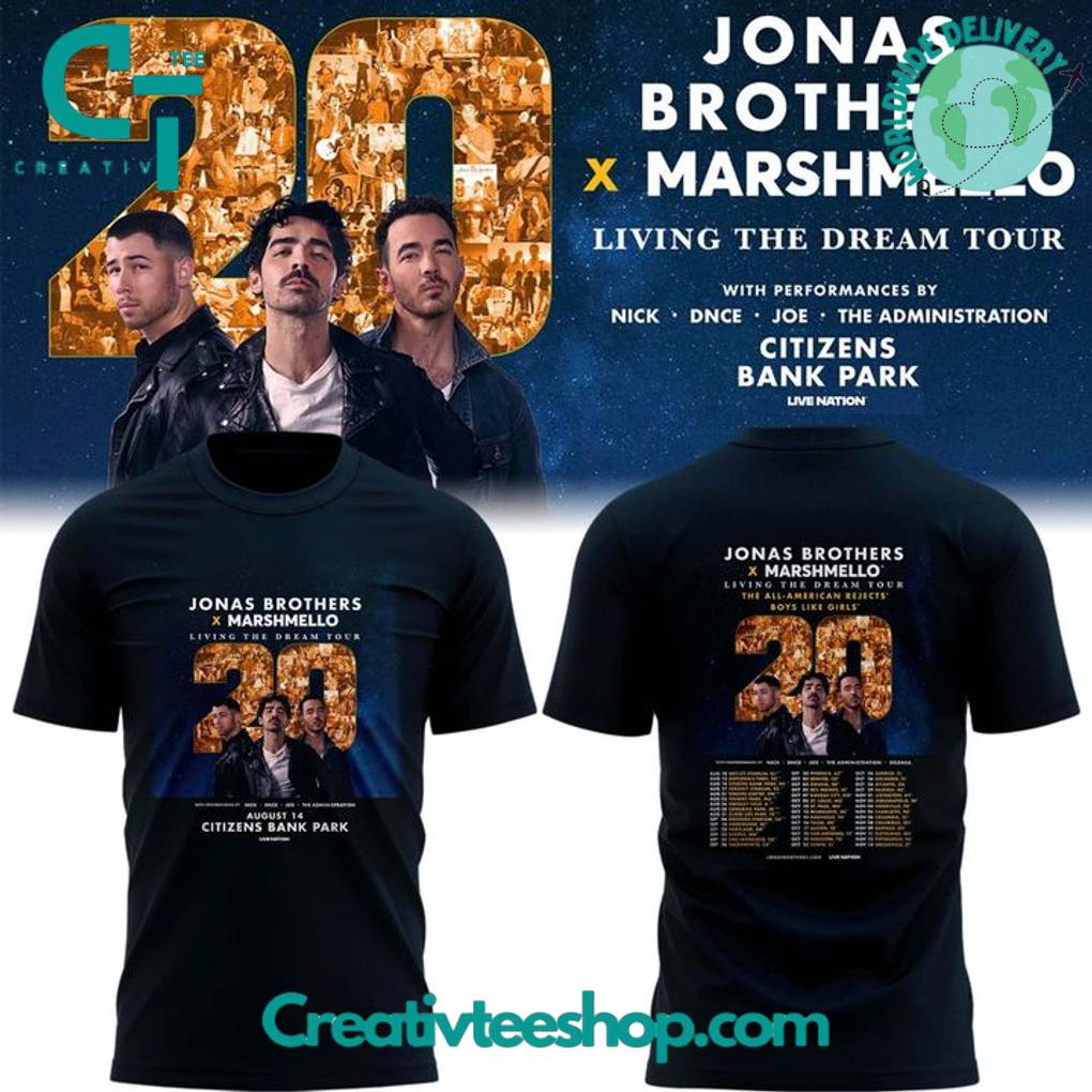 Philadelphia Phillies x Jonas Brothers “JONAS20 Living The Dream Tour” Special Tee