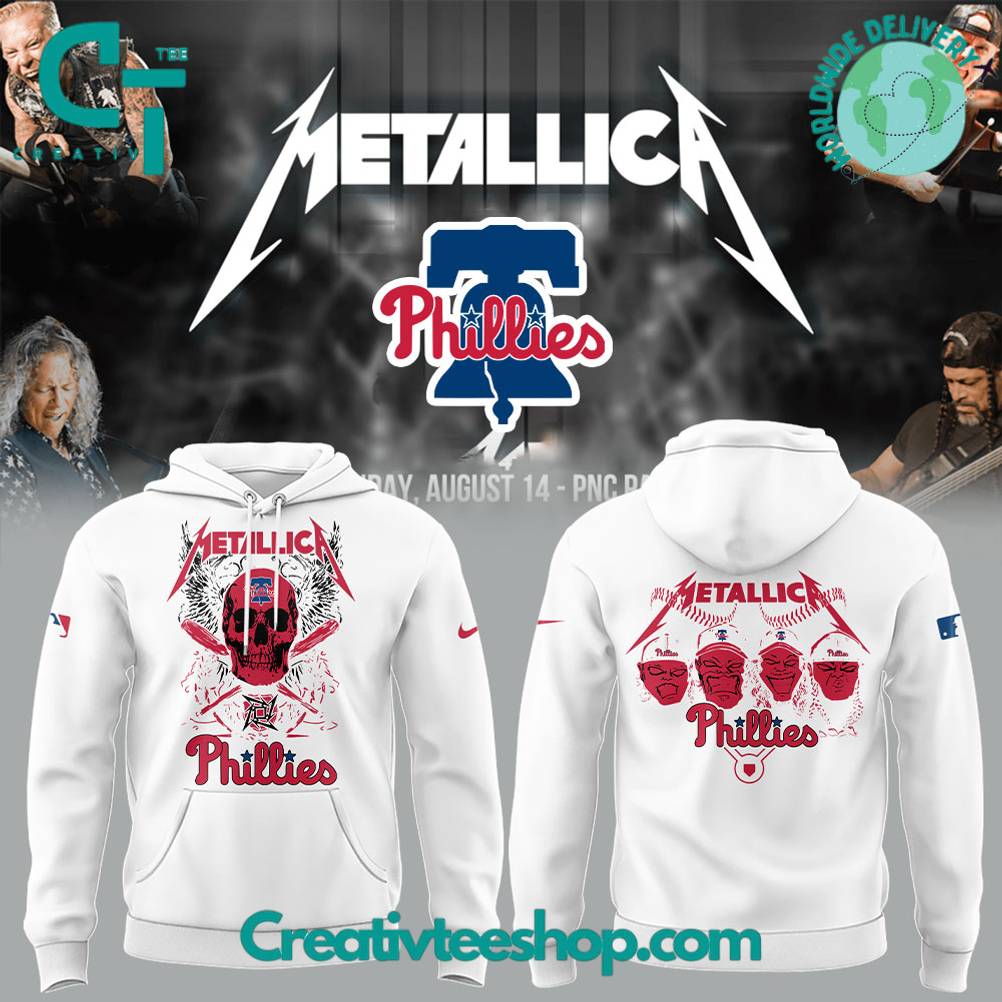 Philadelphia Phillies x Metallica M72 World Tour Special Hoodie