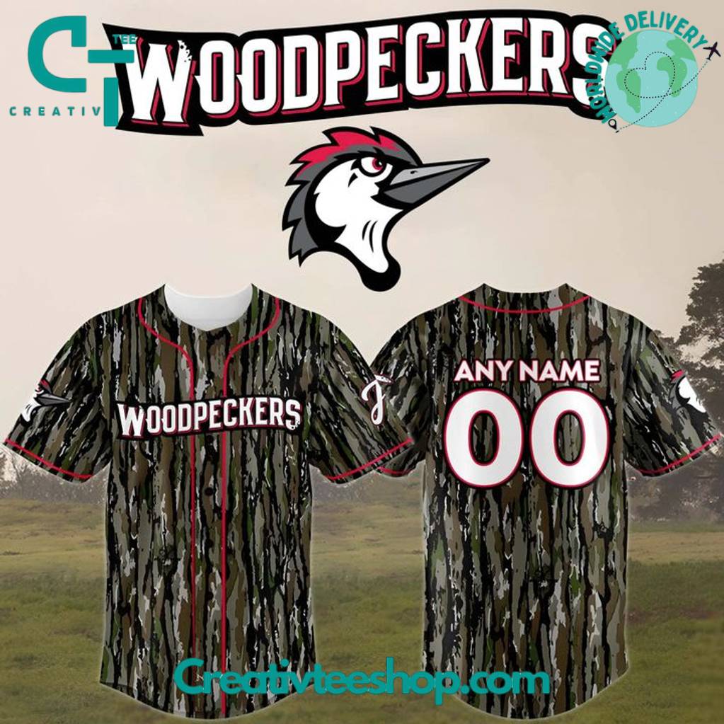 Fayetteville Woodpeckers Special Camo Baseball Jersey