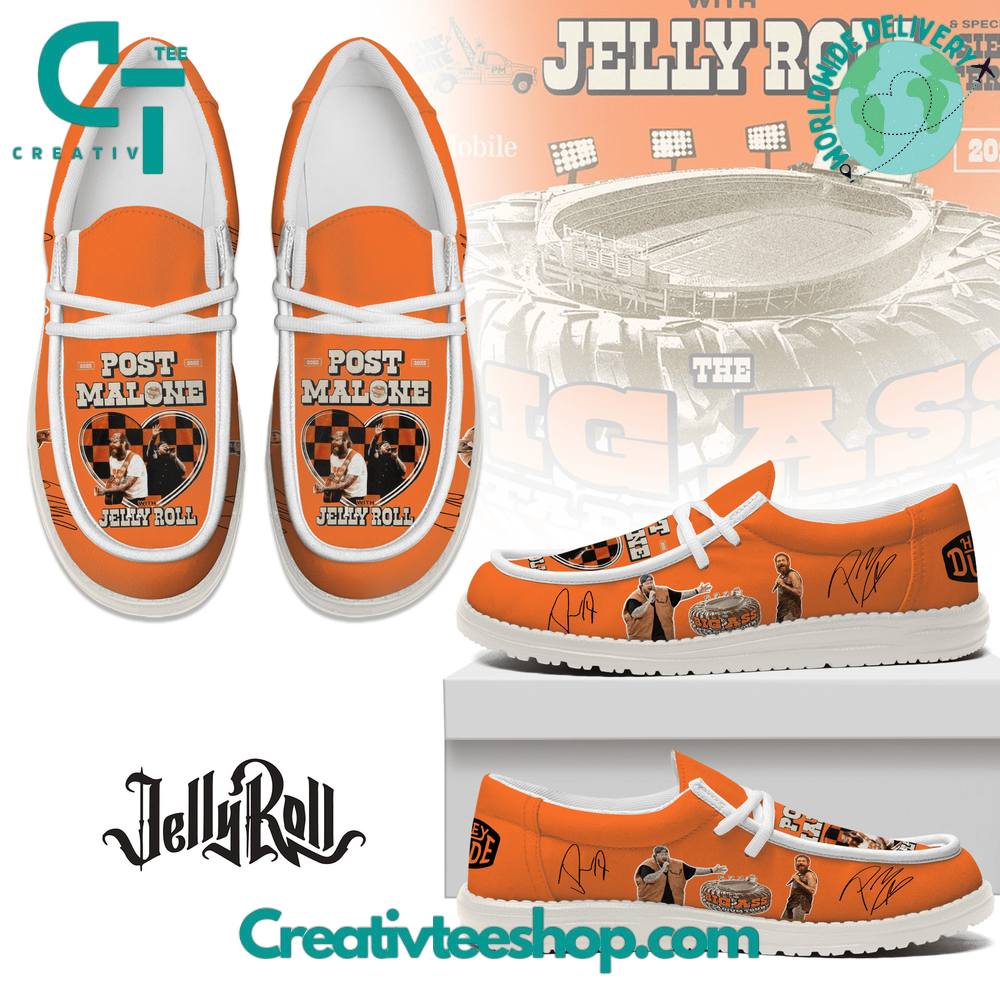 Post Malone x Jelly Roll Big Ass Tour 2025 Special Loafer Shoes