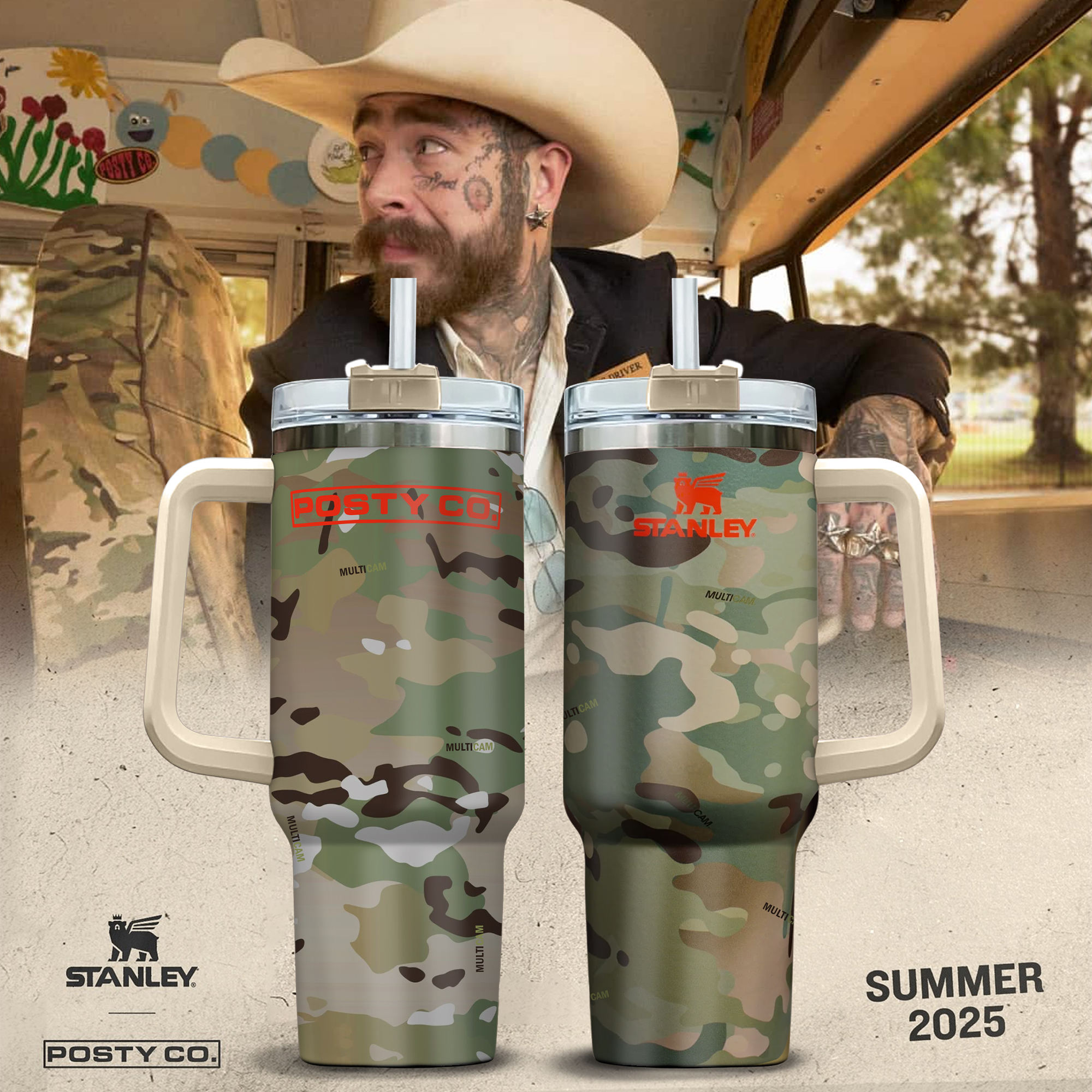 Post Malone Cowboy-themed x Stanley Tumbler – Limited Edition