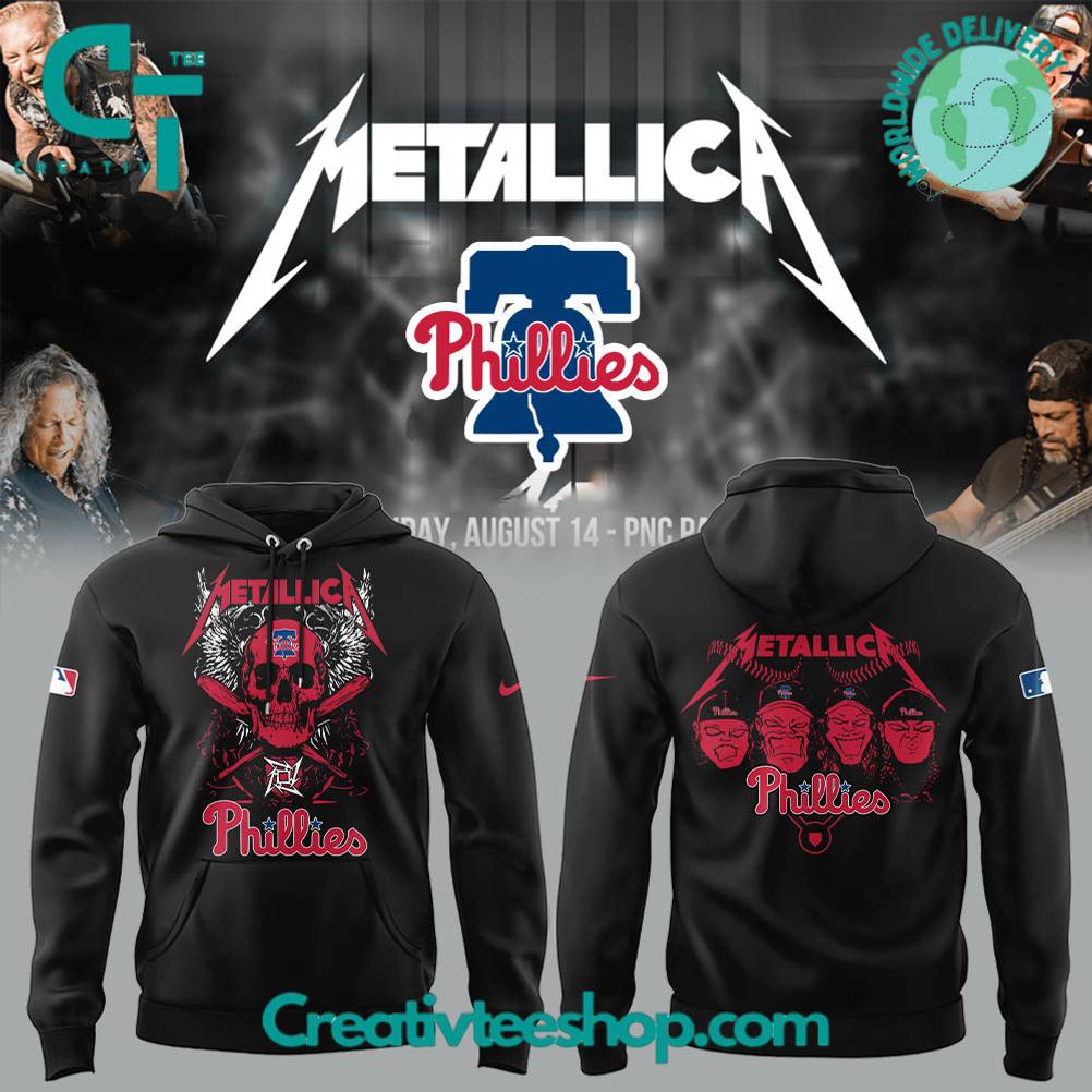 Philadelphia Phillies x Metallica M72 World Tour Special Hoodie