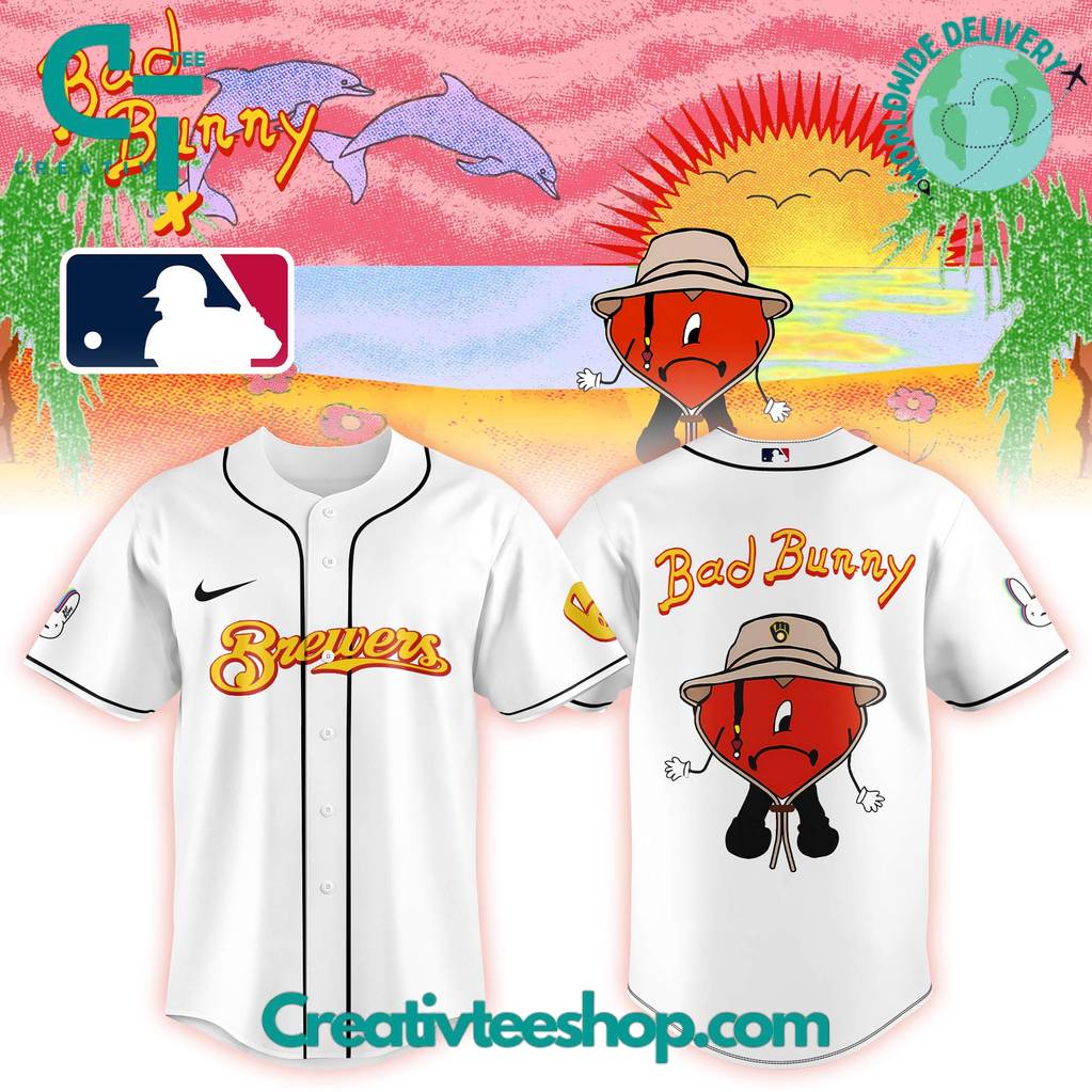 Milwaukee Brewers x Bad Bunny Colab 2025 Limited Editon Baseball Jersey