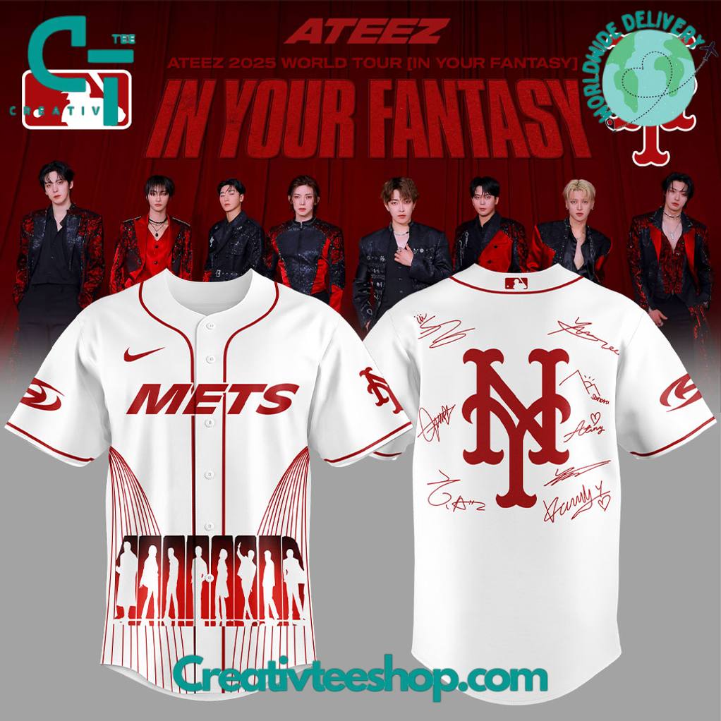 New York Mets x ATEEZ World Tour In Your Fantasy Signature Baseball Jersey