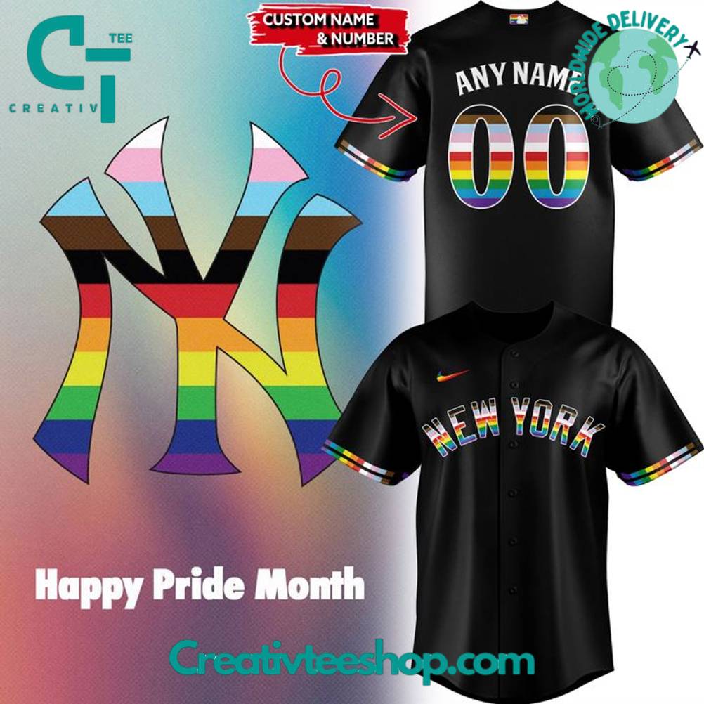 New York Yankees Happy Pride Month Personalized Baseball Jersey