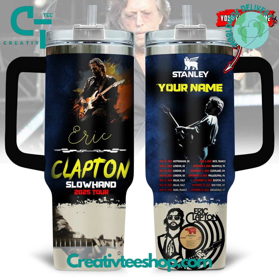 Eric Clapton Showhand 2025 Tour Personalized Tumbler 40oz with Handle