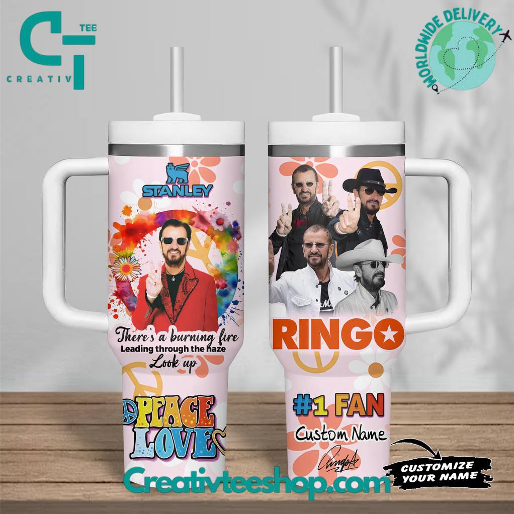 Ringo Starr Peach Love Custom Tumbler 40oz with Handle