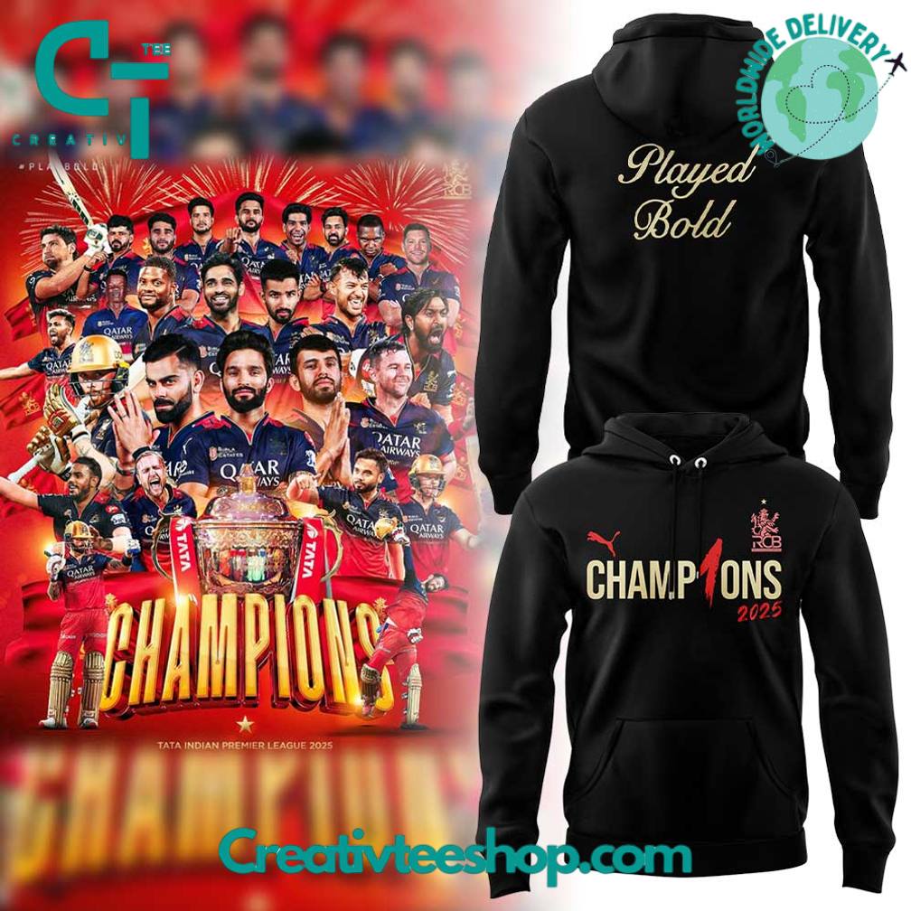 Royal Challengers Bengaluru Tata Indian Premier League Champions 2025 Special Hoodie