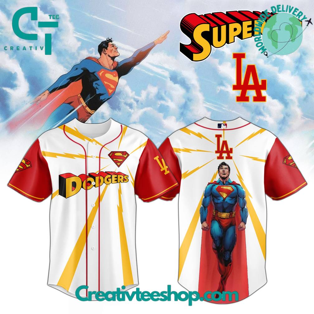 Los Angeles Dodgers x Superman Man of Steel Special Baseball Jersey