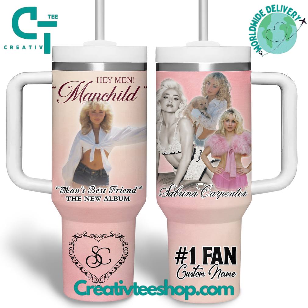 Sabrina Carpenter “Manchild” New MV Custom Tumbler 40oz with Handle