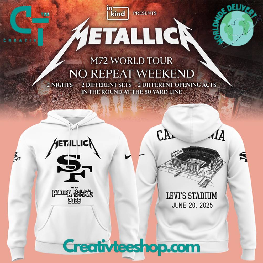 San Francisco 49ers x Metallica M72 World Tour Special Hoodie