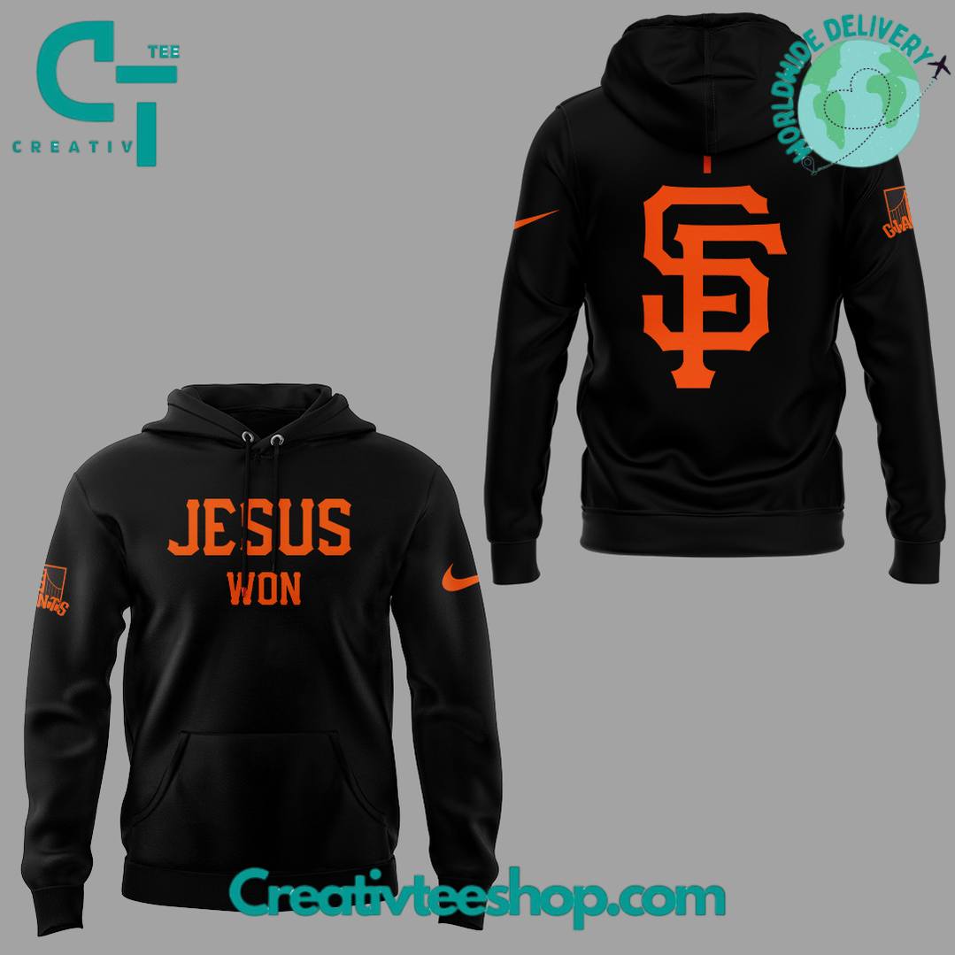 San Francisco Giants x JESUS WON Special Black Hoodie