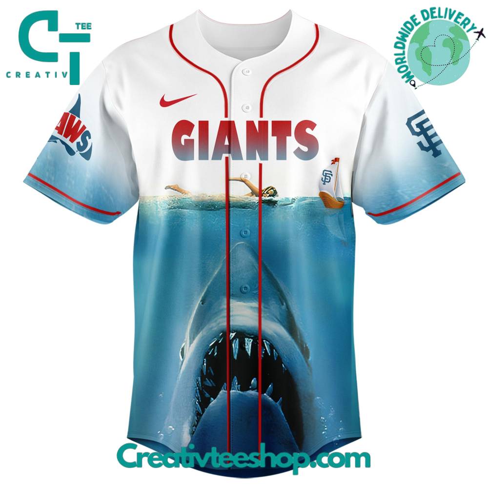 San Francisco Giants x Jaws Movie 50th Anniversary Special Baseball Jersey
