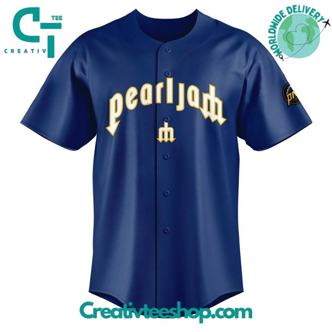 Seattle Mariners Pearl Jam Ten Club Night Special Baseball Jersey