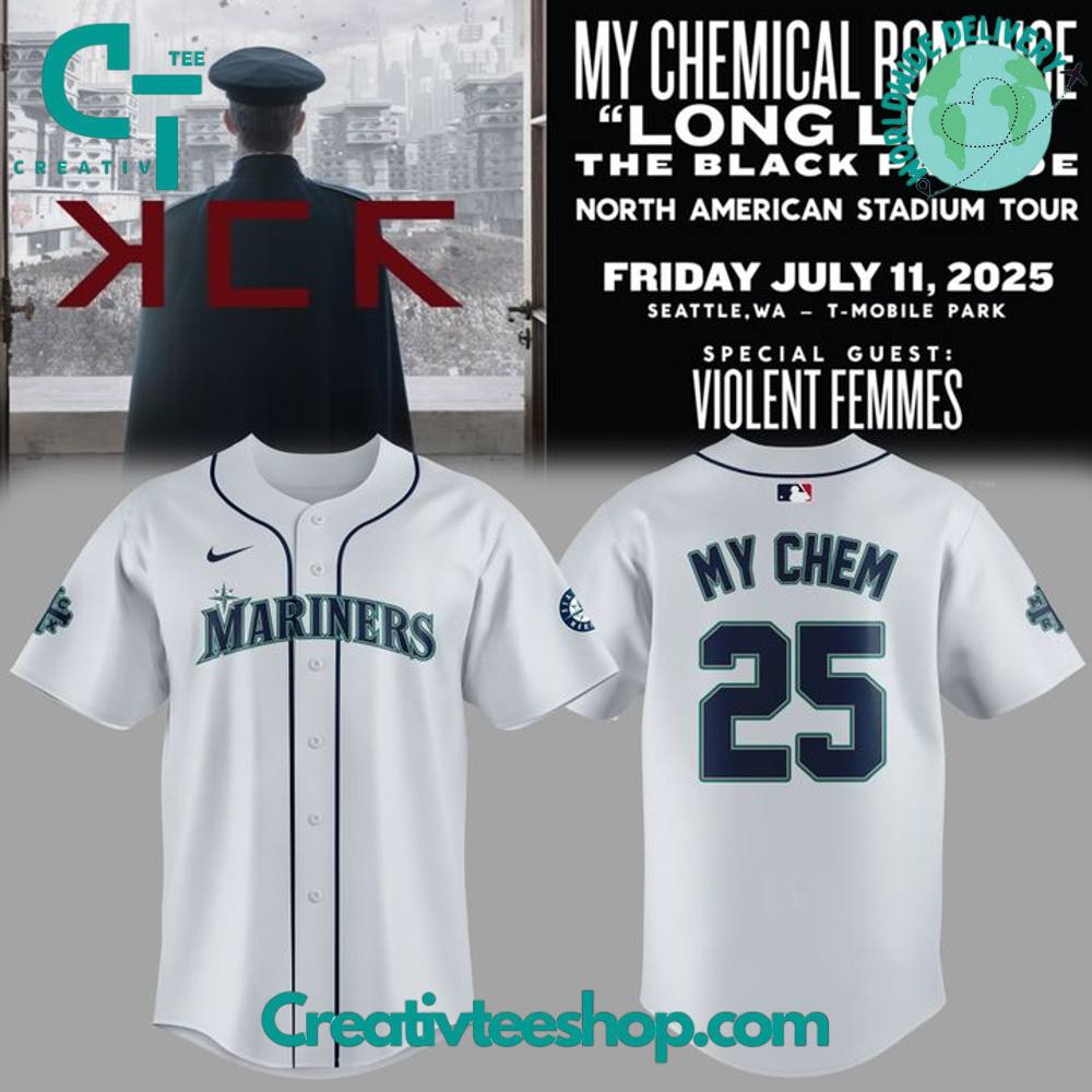 Seattle Mariners x My Chemical Romance “Long Live The Black Parade Tour” Special Baseball Jersey