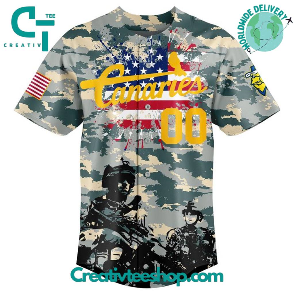 Sioux Falls Canaries Military Appreciation Night 2025 Personalized Baseball Jersey