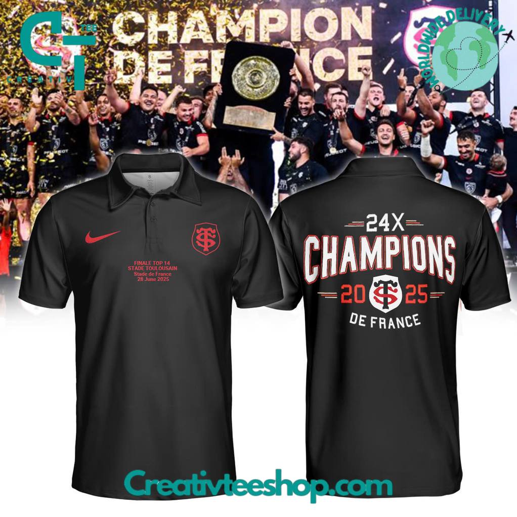 Stade Toulousain Champions De France 2025 Back-to-Back Special Polo