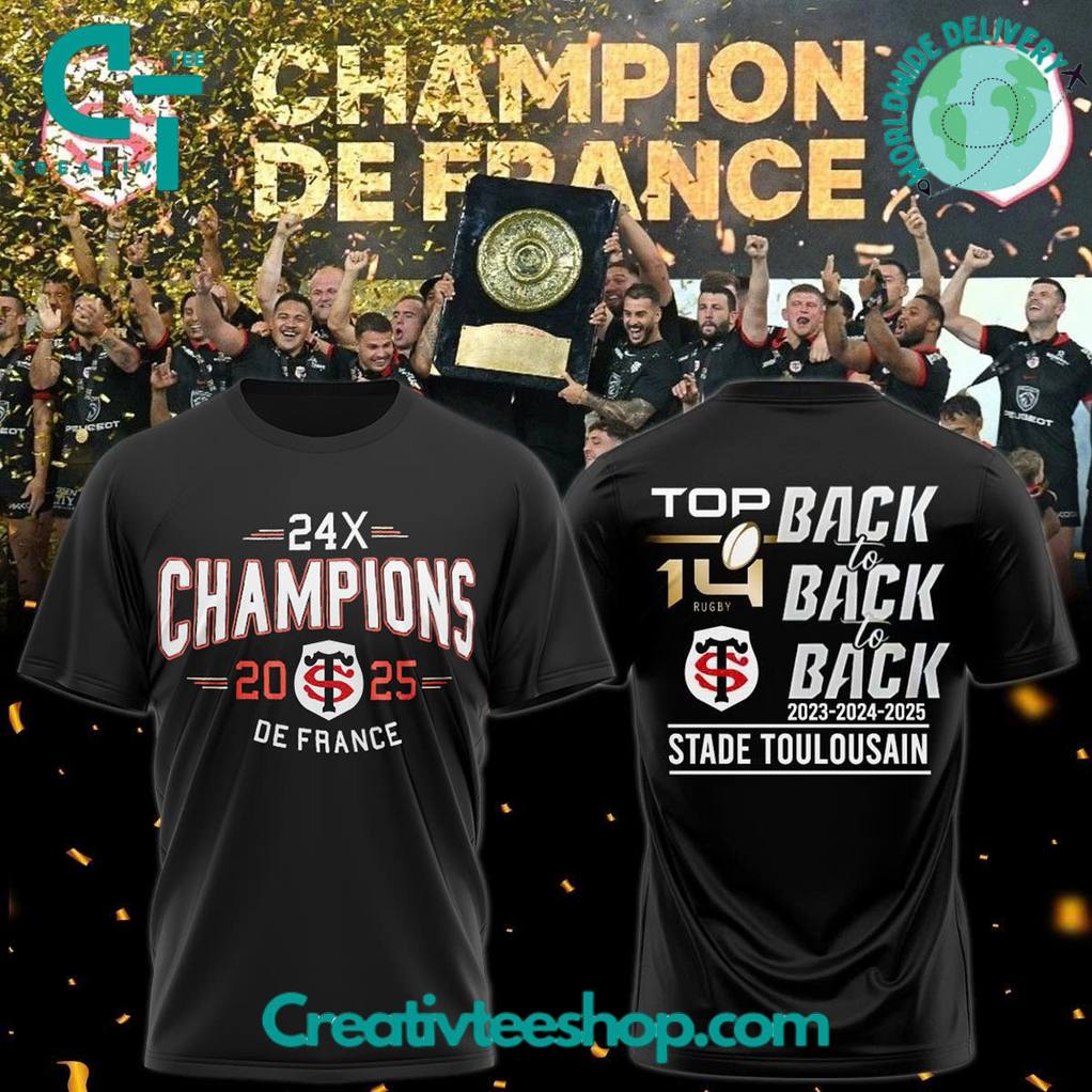 Stade Toulousain Champions De France 2025 Back-to-Back Special Tee