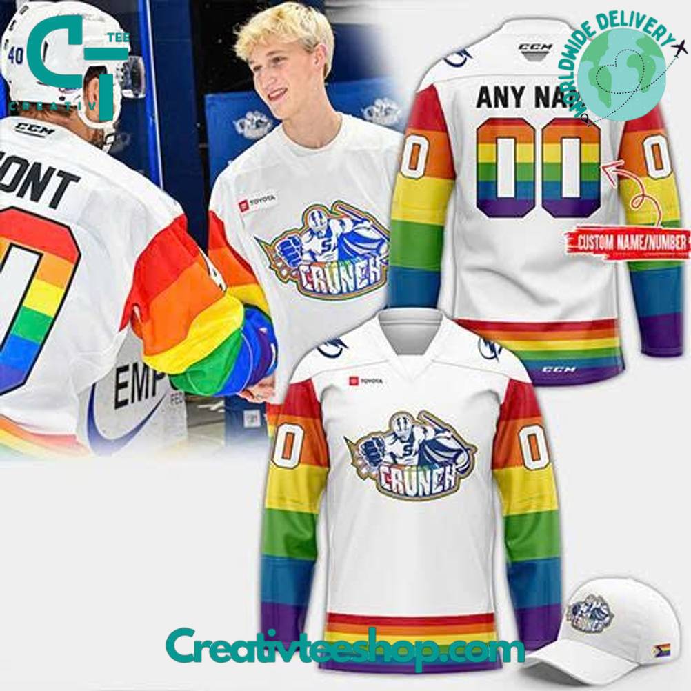 Syracuse Crunch Pride Month 2025 Personalized Hockey Jersey