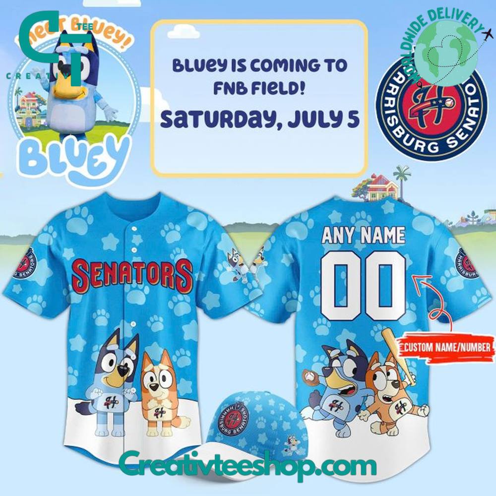 Harrisburg Senators x Bluey Special Baseball Jersey