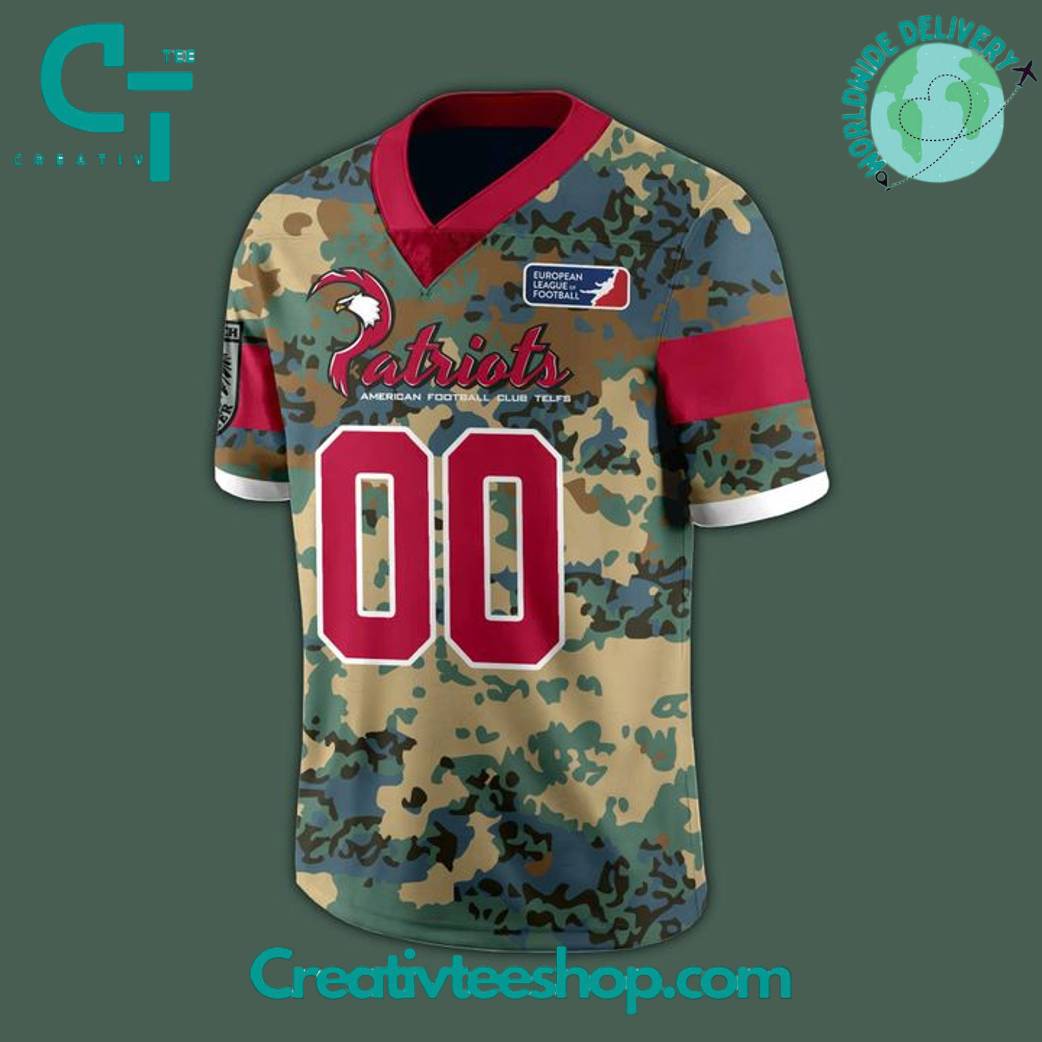Telfs Patriots Panthers Salute to Service 2025 Camo Football Jersey
