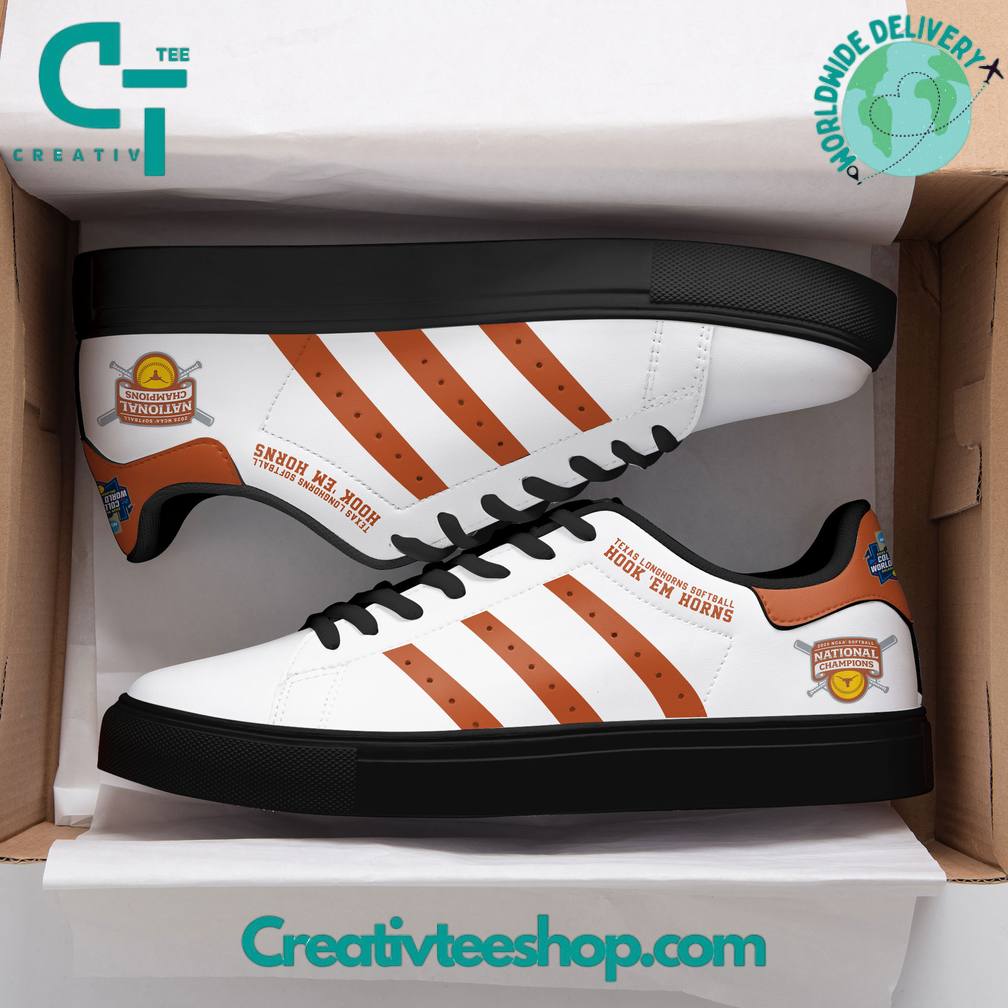 Texas Longhorns Softball National Champions 2025 “Hook ’em Horn” Stan Smith Shoes
