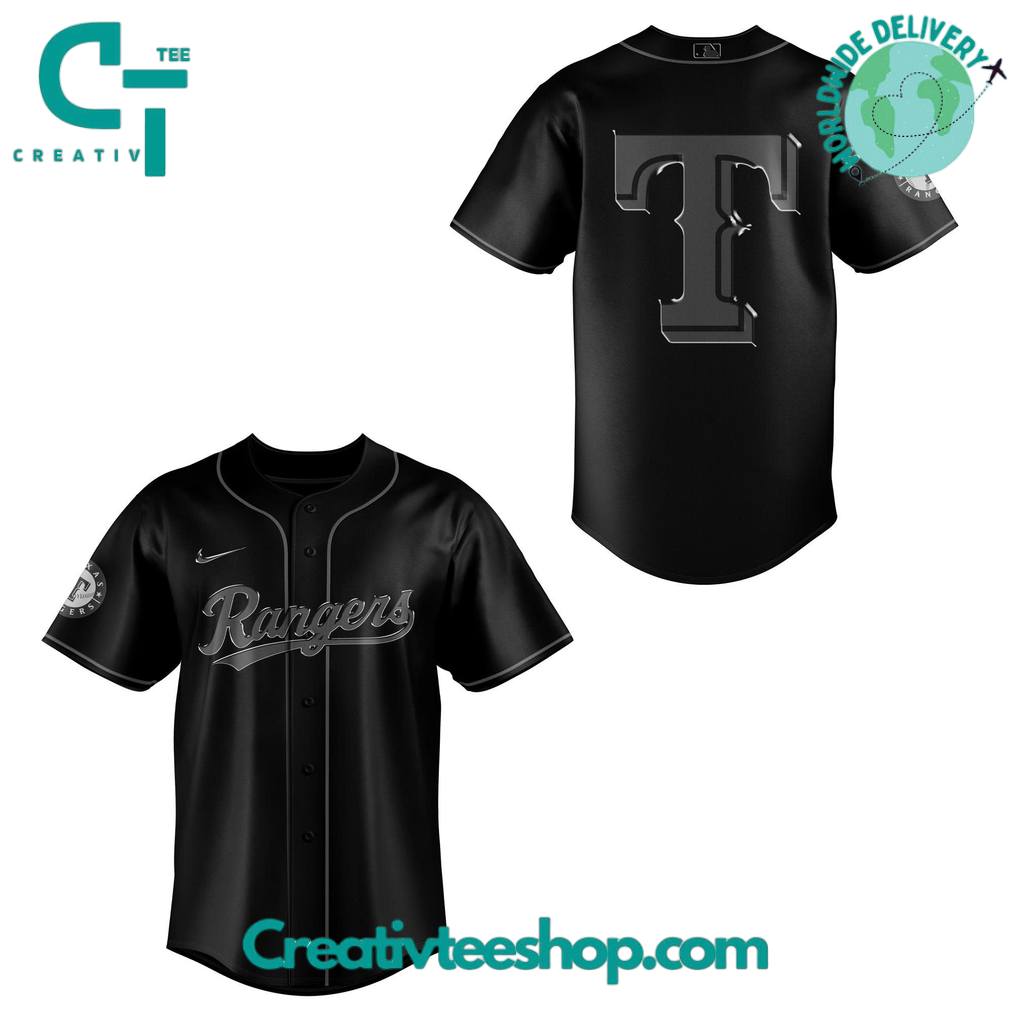 Texas Rangers “Back to Black” Special Baseball Jersey