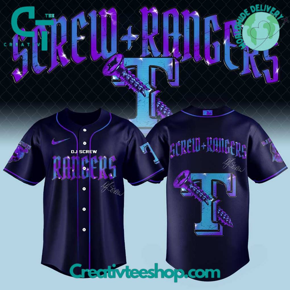 Texas Rangers Honor All-Time DJ Screw Signature Baseball Jersey