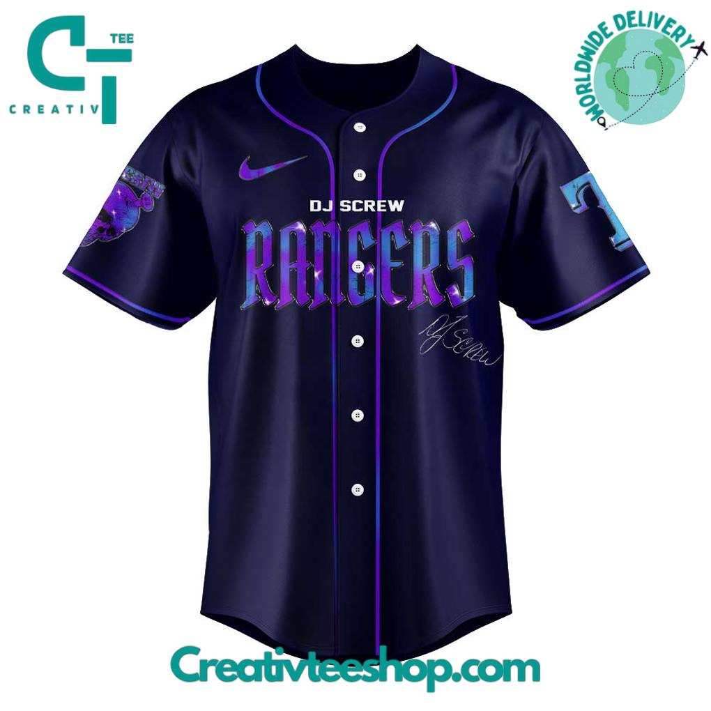 Texas Rangers Honor All-Time DJ Screw Signature Baseball Jersey