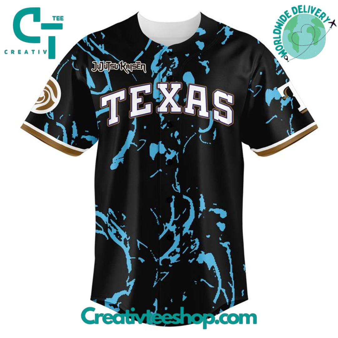 Texas Rangers x Jujutsu Kaisen Night 2025 Personalized Baseball Jersey