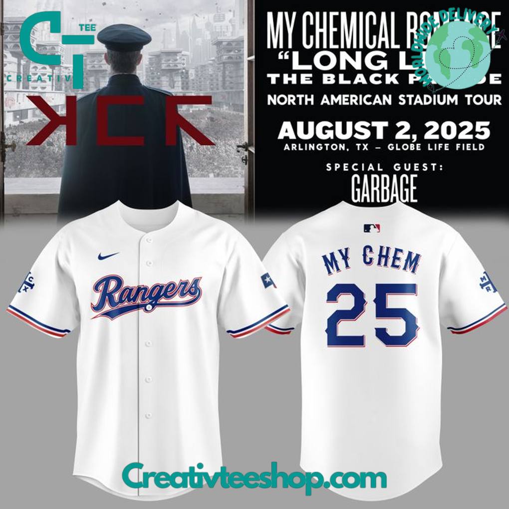 Texas Rangers x My Chemical Romance “Long Live The Black Parade Tour” Special Baseball Jersey