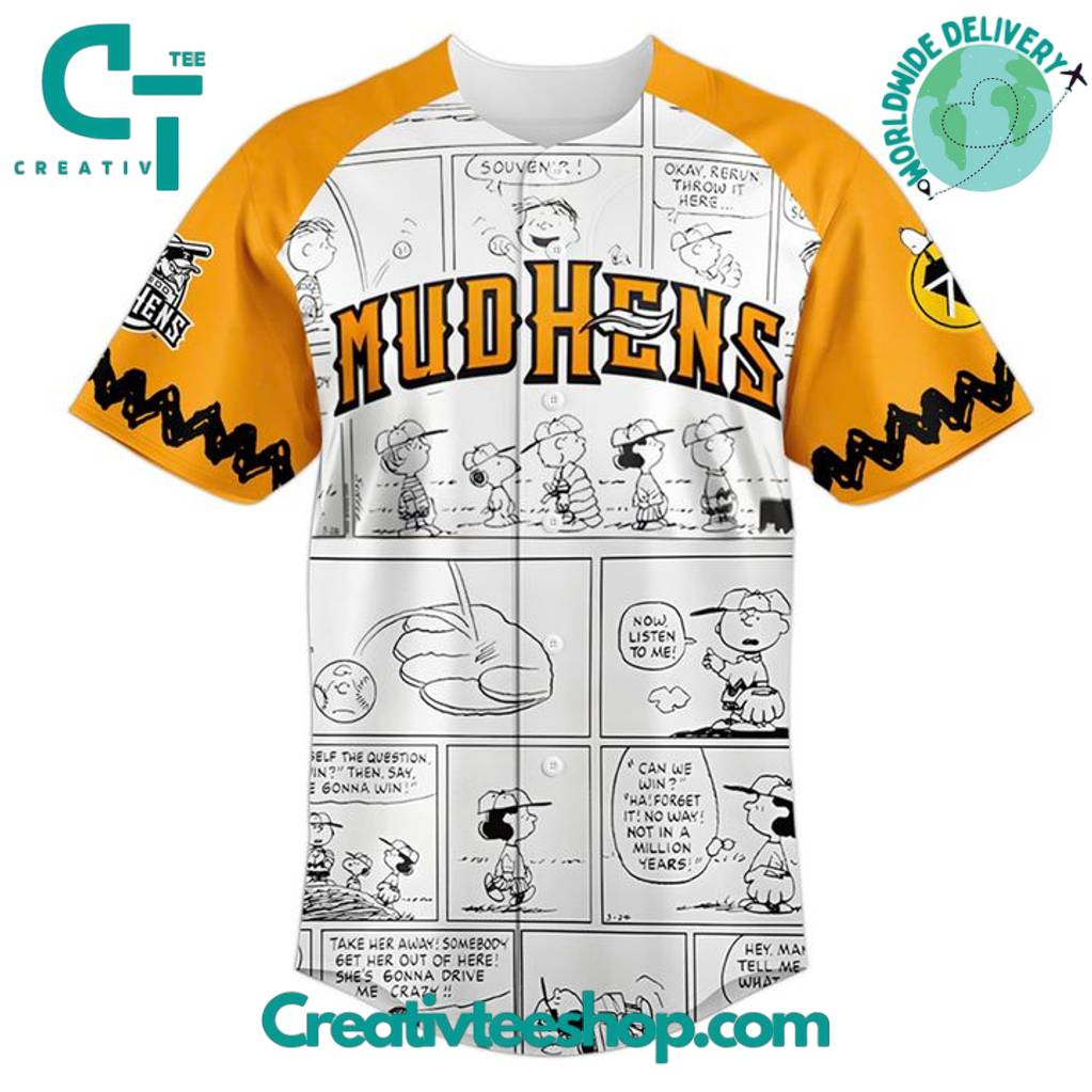 Toledo Mud Hens x Peanuts Night Special Baseball Jersey
