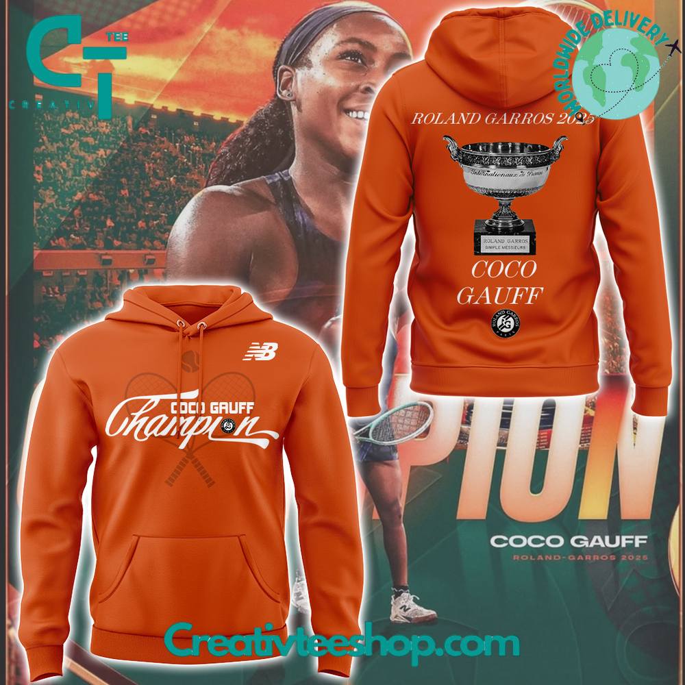 Coco Gauff Roland Garros 2025 Champions Special Hoodie