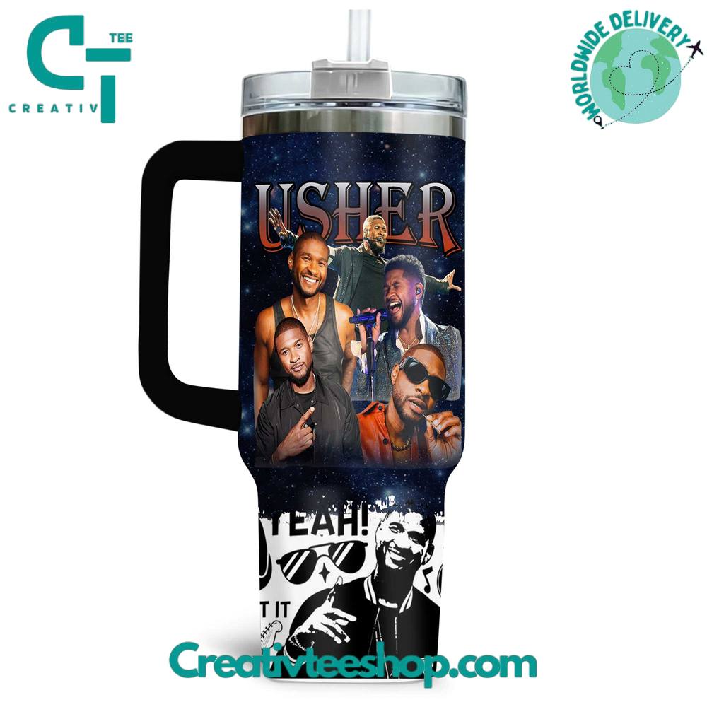 Usher 2025 Tour Tumbler 40oz with Handle