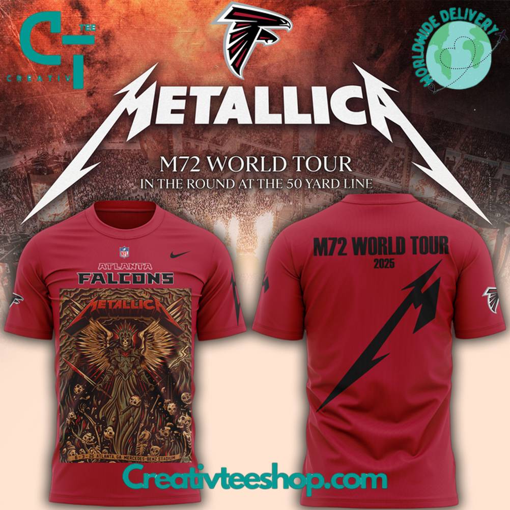 Atlanta Falcons x Metallica M72 World Tour 2025 Shirt – Limited Edition
