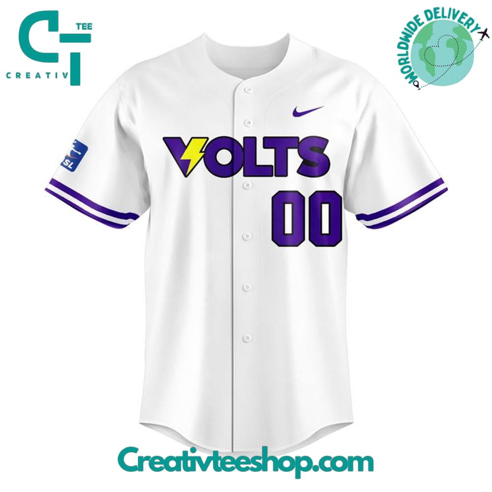 VOLTS Special New White Custom Baseball Jersey