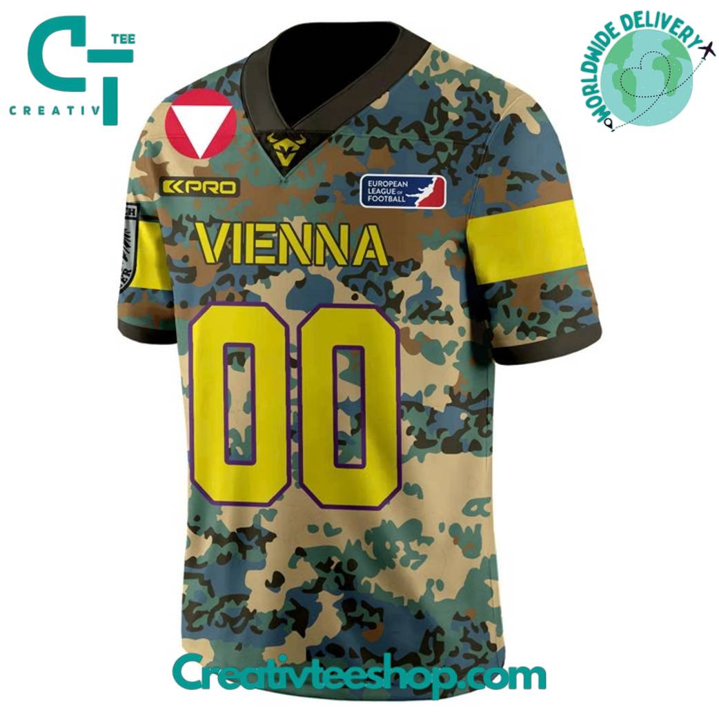 Vienna Vikings Salute to Service 2025 Camo Football Jersey