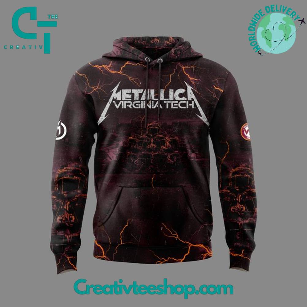 Virginia Tech Hokies x Metallica M72 World Tour “Exit Light Enter Night” Special Hoodie