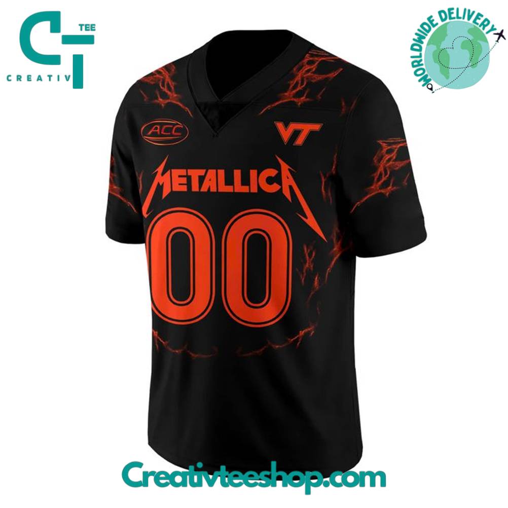 Virginia Tech Hokies x Metallica M72 World Tour Special Football Jersey