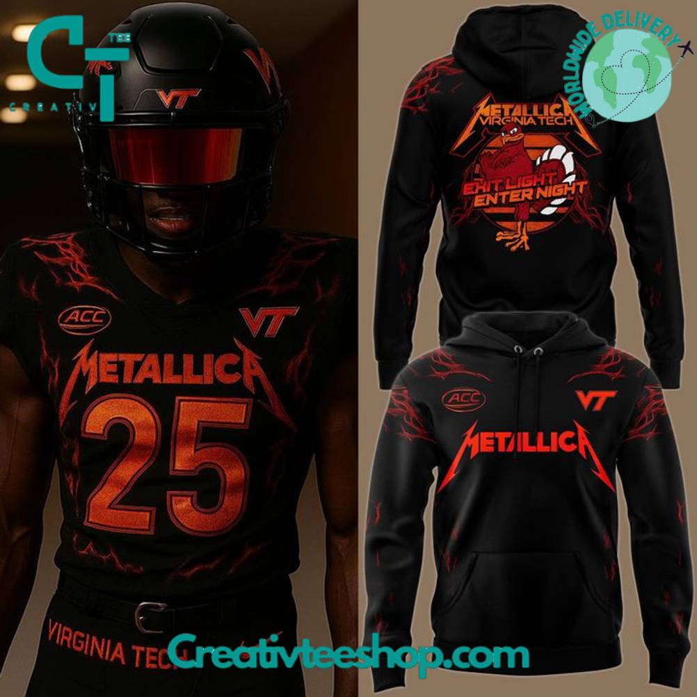 Virginia Tech Hokies x Metallica M72 World Tour Special Hoodie
