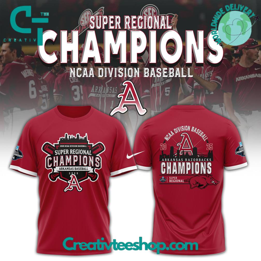 Arkansas Razorbacks 2025 Super Regional Champions Special Tee