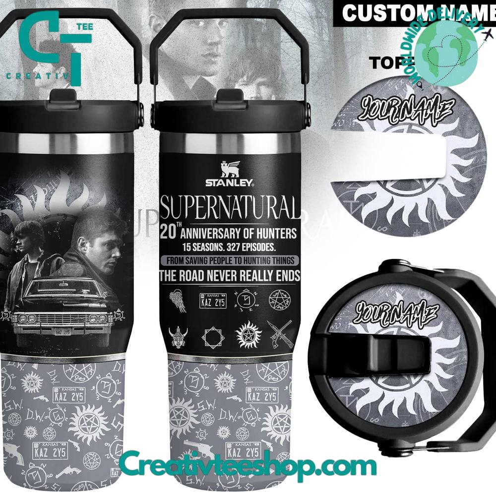 Supernatural 20th Anniversary of Hunters 30 OZ IceFlow Flip Straw Tumbler