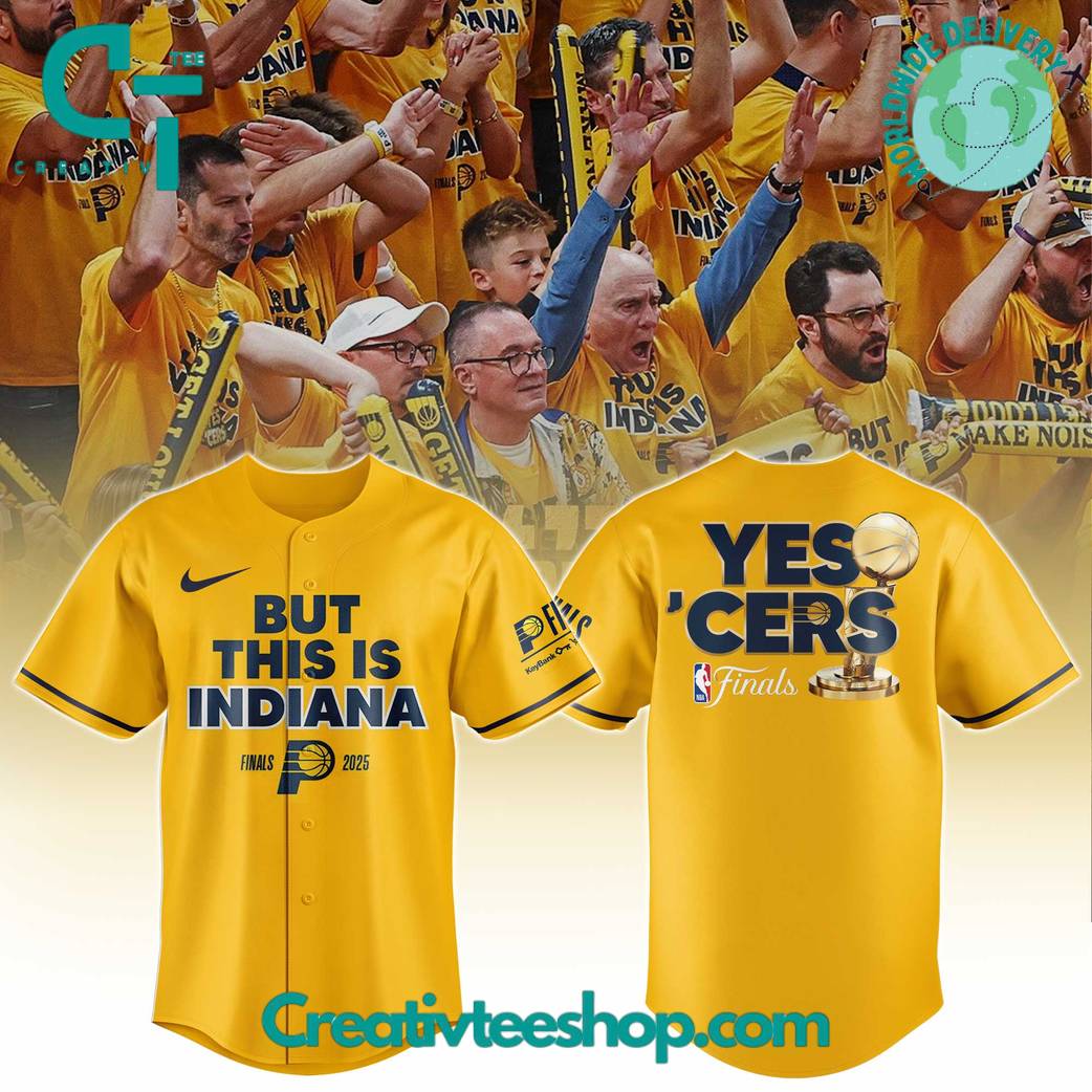 Indiana Pacers “But This is Indiana” NBA Finals 2025 Baseball Jersey