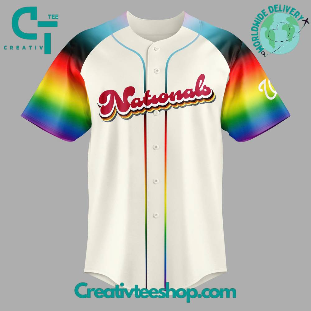 Washington Nationals Pride Night 2025 Special Baseball Jersey