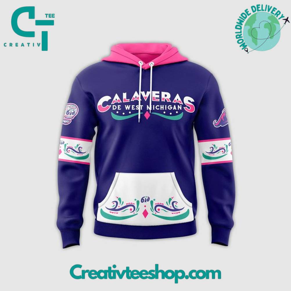West Michigan Whitecaps Refresh Calaveras New Look 2025 Special Hoodie