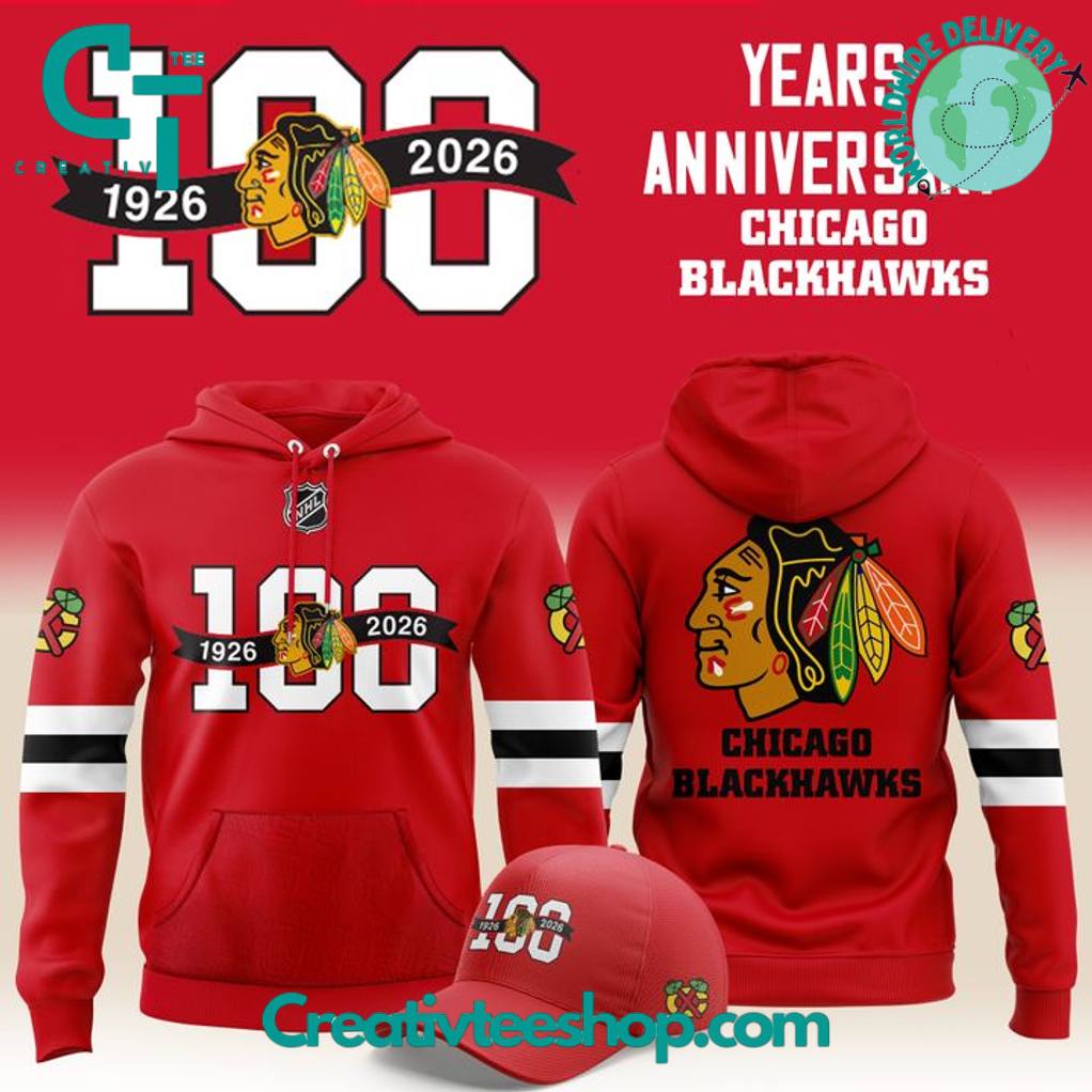 Chicago Blackhawks 100 Years Anniversary Special Hoodie