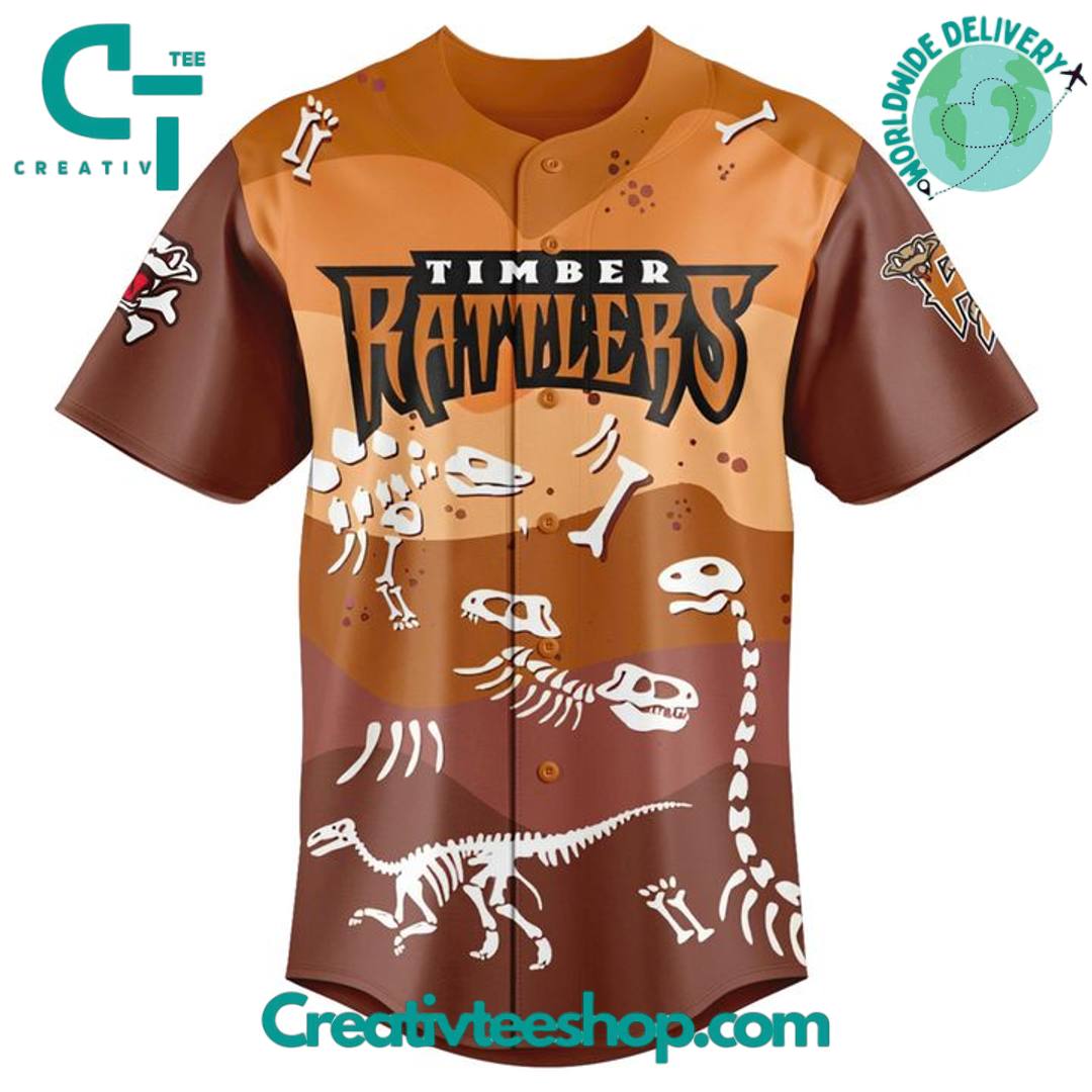 Wisconsin Timber Rattlers x Dino Night Personalized Baseball Jersey