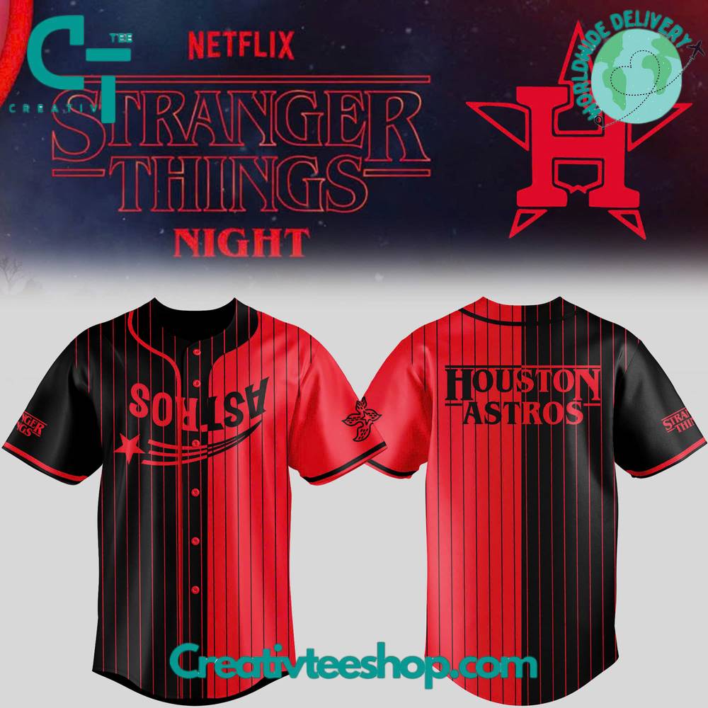 Houston Astros x Stranger Things Night Special Baseball Jersey