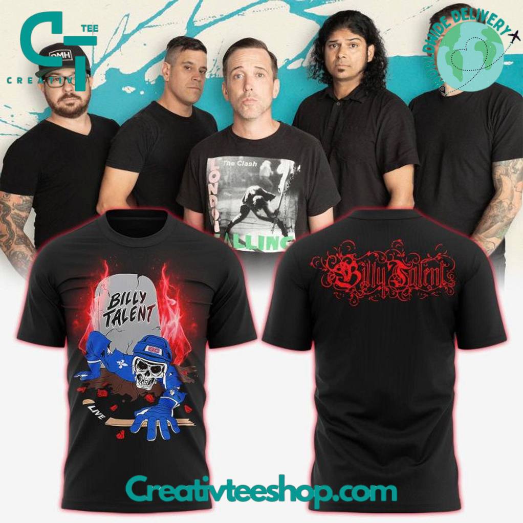 Billy Talent In Quebec Canada Tour 2025 Special Black Tee